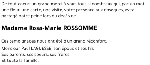 Rosa-Marie ROSSOMME