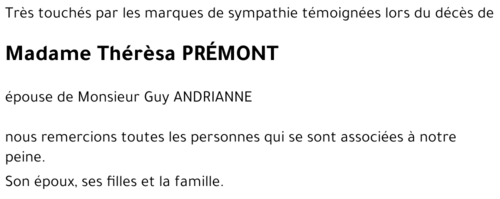 Thérèsa PRÉMONT 