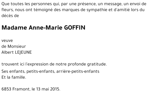 Anne-Marie GOFFIN