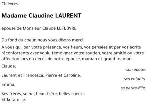 Claudine LAURENT