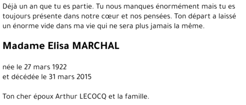 Elisa MARCHAL