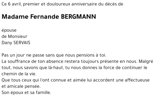 Fernande BERGMANN