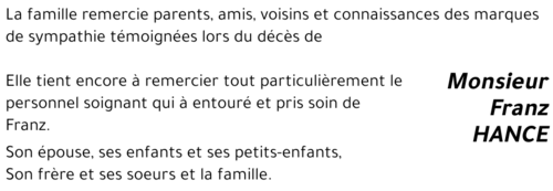 Franz HANCE
