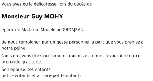 Guy MOHY