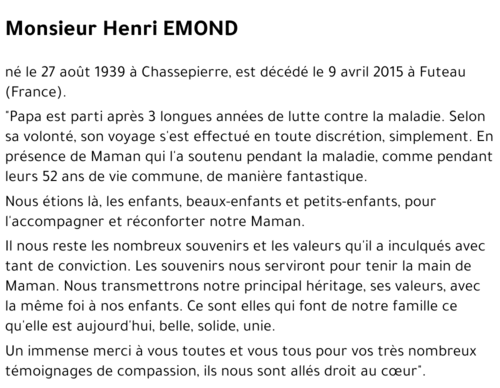 Henri EMOND