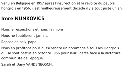 Imre NUNKOVICS