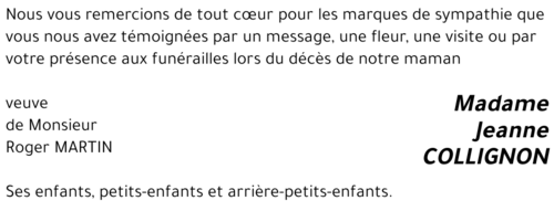 Jeanne COLLIGNON 