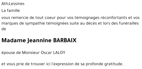 Jeannine BARBAIX