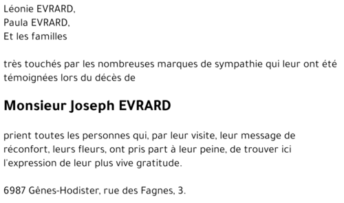 Joseph EVRARD