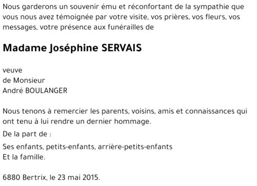 Joséphine SERVAIS