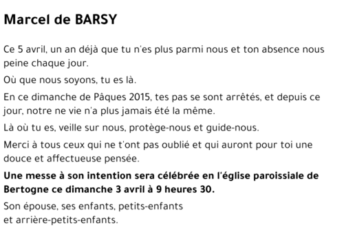 Marcel de BARSY