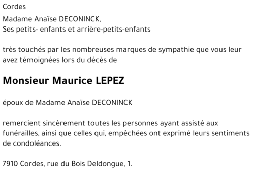 Maurice LEPEZ