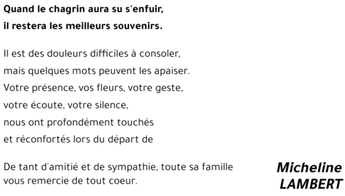 Micheline LAMBERT