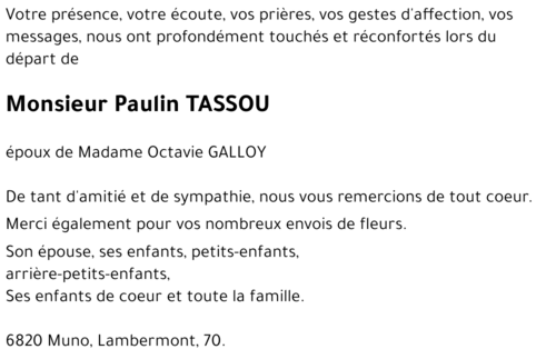 Paulin TASSOU