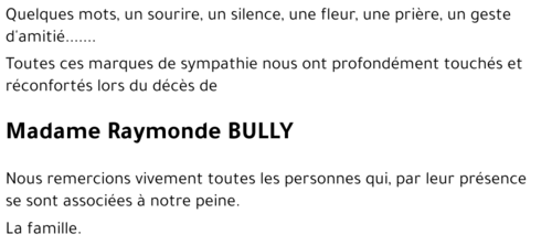 Raymonde BULLY