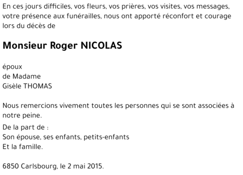 Roger NICOLAS