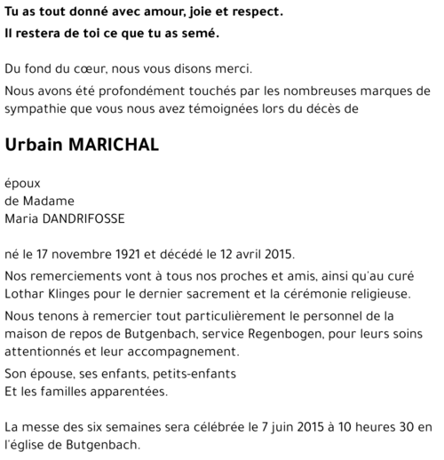 Urbain MARICHAL