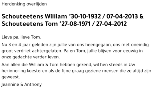 William & Tom SCHOUTEETENS