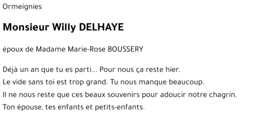 Willy DELHAYE