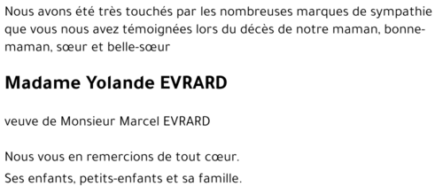 Yolande EVRARD 