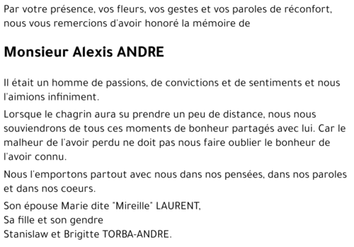 Alexis ANDRE