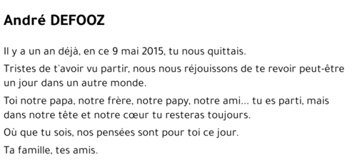 André DEFOOZ
