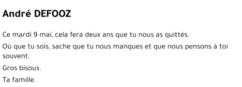 André DEFOOZ