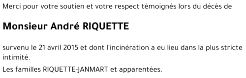 André RIQUETTE