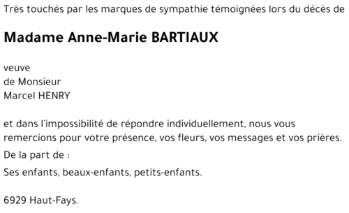 Anne-Marie BARTIAUX