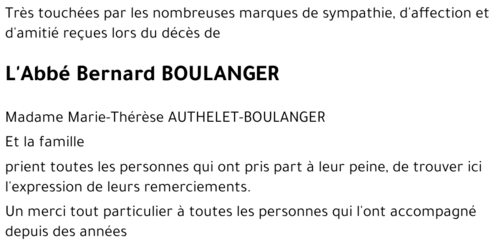 Bernard BOULANGER