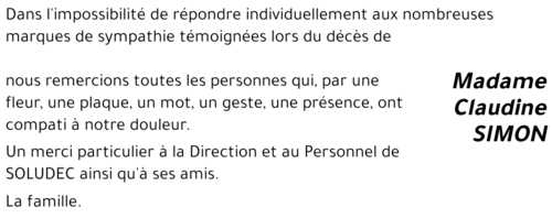 Claudine SIMON 
