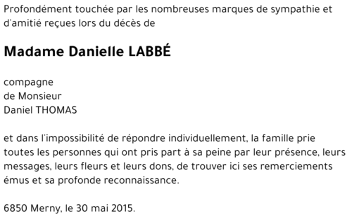Danielle LABBÉ