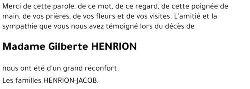 Gilberte HENRION
