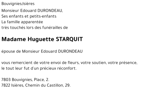 Huguette STARQUIt
