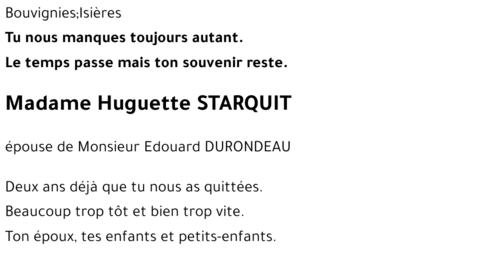 Huguette STARQUIt