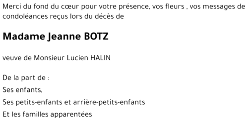 Jeanne BOTZ