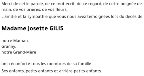Josette GILIS