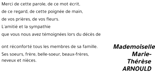 Marie-Thérèse ARNOULD