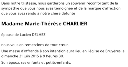 Marie-Thérèse CHARLIER