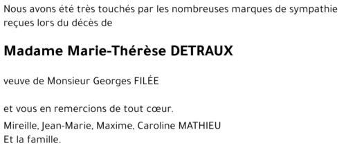 Marie-Thérèse DETRAUX