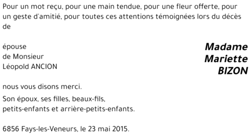 Mariette BIZON