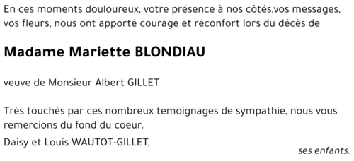 Mariette BLONDIAU