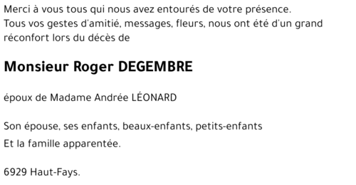 Roger DEGEMBRE