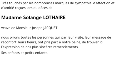 Solange LOTHAIRE