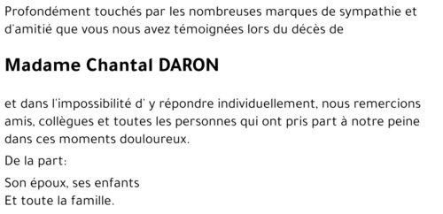 Chantal DARON