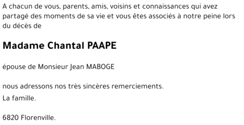 Chantal PAAPE