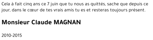 Claude MAGNAN