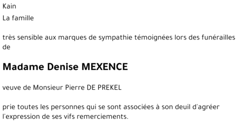 Denise MEXENCE