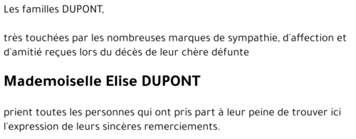 Elise DUPONT