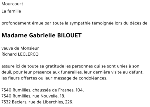 Gabrielle BILOUET